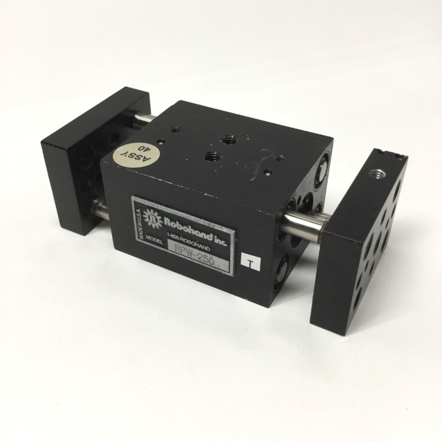 Used Robohand RPW-250 Pneumatic Parallel Air Gripper, 3/4" Stroke, 50 lbf @100psi