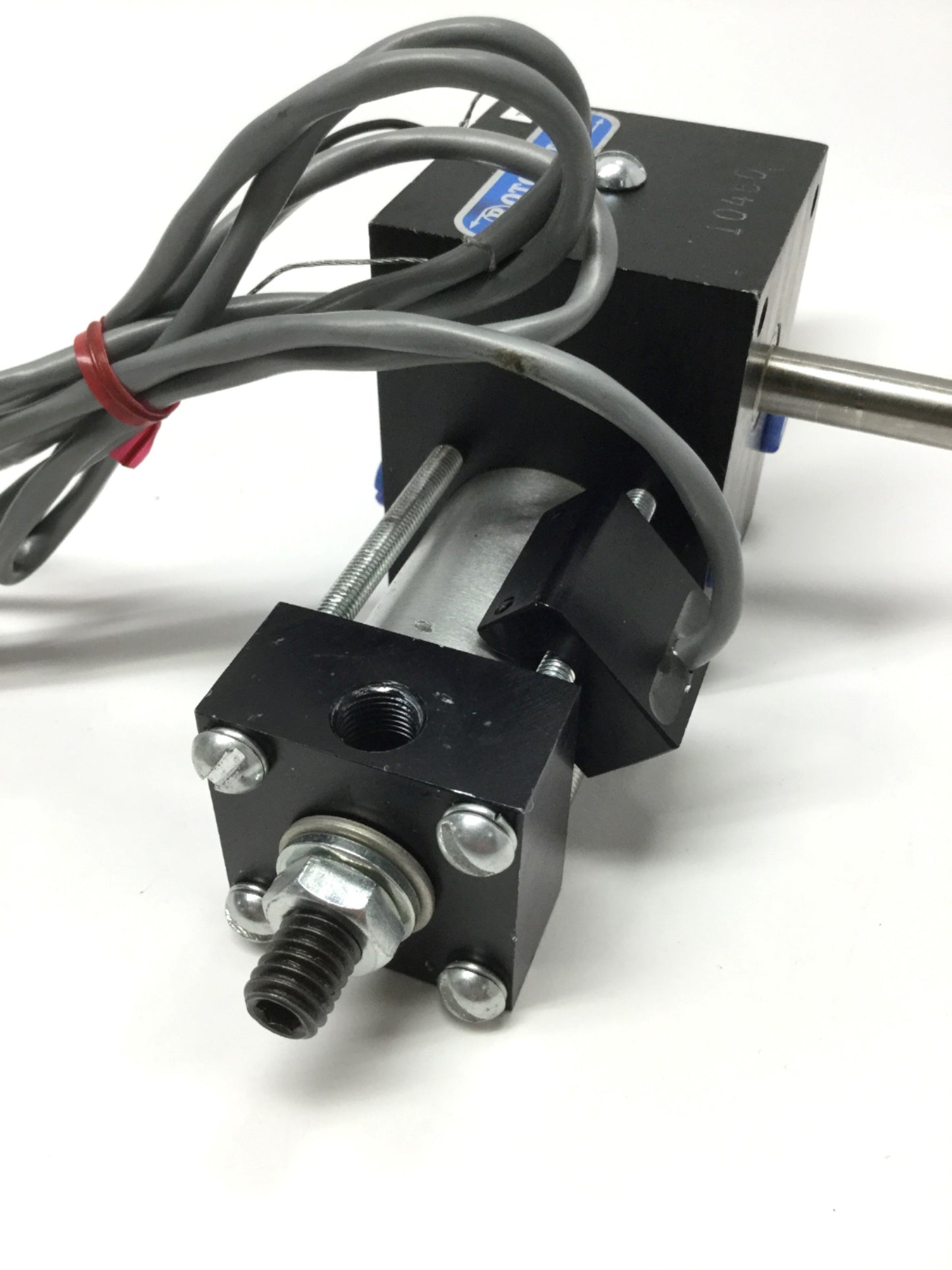 Used Rotomation A2-90-TC-S37 1" Bore Tie Rod 90° Rotary Actuator Ø3/8" Shaft, 39in-lb