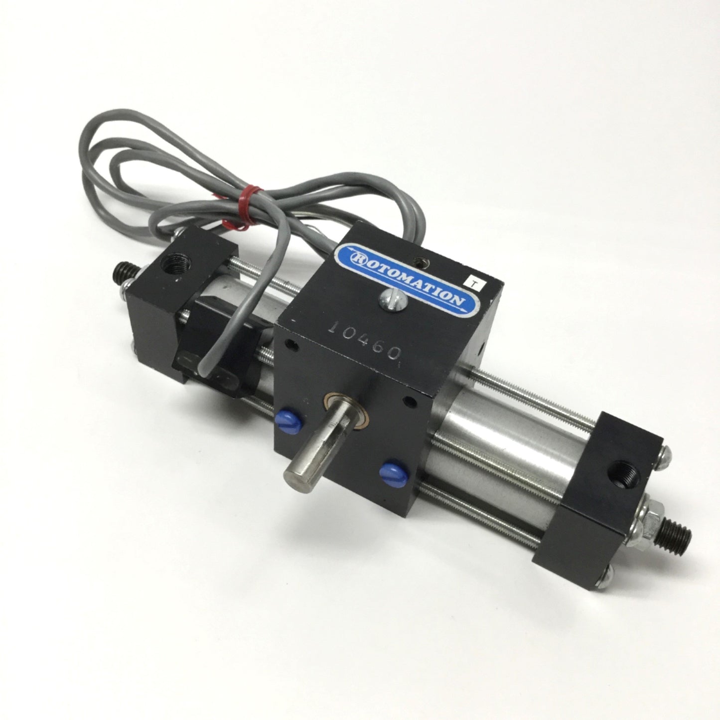 Used Rotomation A2-90-TC-S37 1" Bore Tie Rod 90° Rotary Actuator Ø3/8" Shaft, 39in-lb
