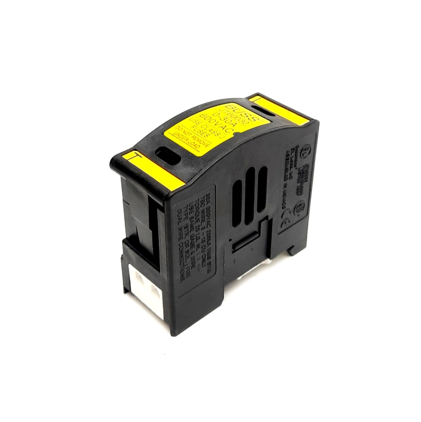 New Eaton JT60030 Bussmann Fuse Holder 0-30A 600VAC Class J Fuse, DIN Rail