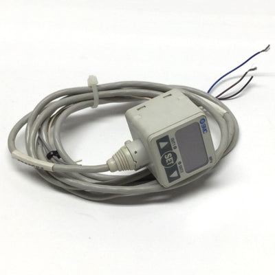 Used SMC ISE40-01-62L Digital Pressure Switch -0.1 to 1.0MPa, 12-24VDC, PNP, 1/8" NPT