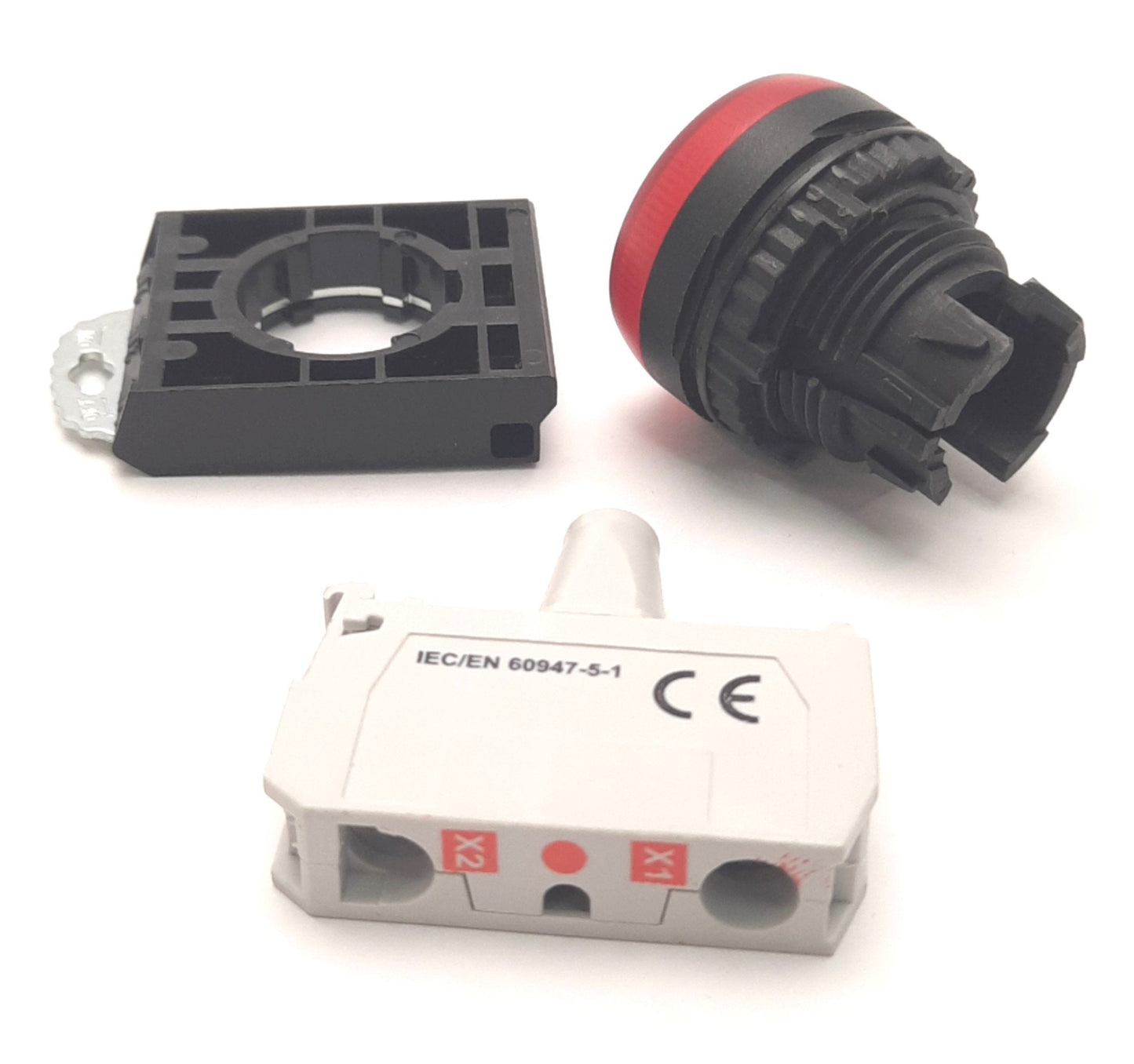 Used BACO L20SC10L Pilot Light With 33EARL 24v Light Block, Red, 24v AC/DC, 22mm
