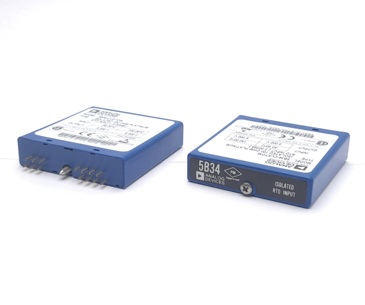 Used Lot of 2 Analog Devices 5B34-Custom Isolated 100O Platinum RTD Input, -50C/+150C