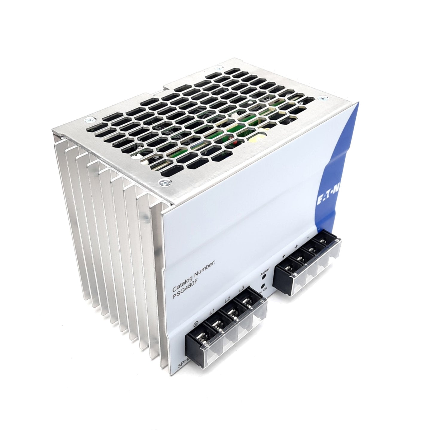 New Eaton PSG480F-A1 Power Supply, 480W, 3-Phase 400-500VAC 1.4A In, 24VDC 20A Out