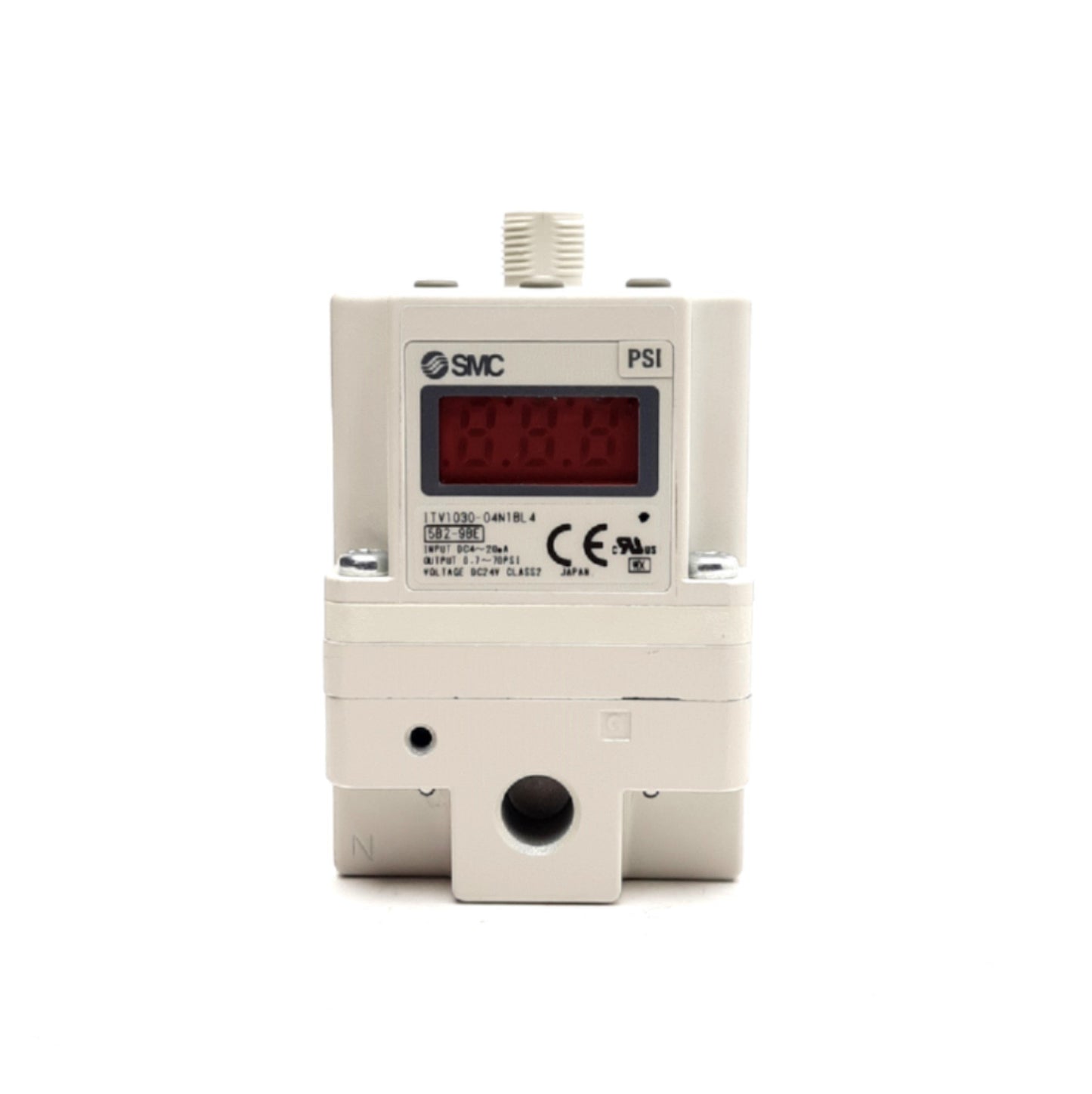 New SMC ITV1030-04N1BL4 Electro Pneumatic Regulator, In 4~20mA Out .7~70PSI, 24VDC