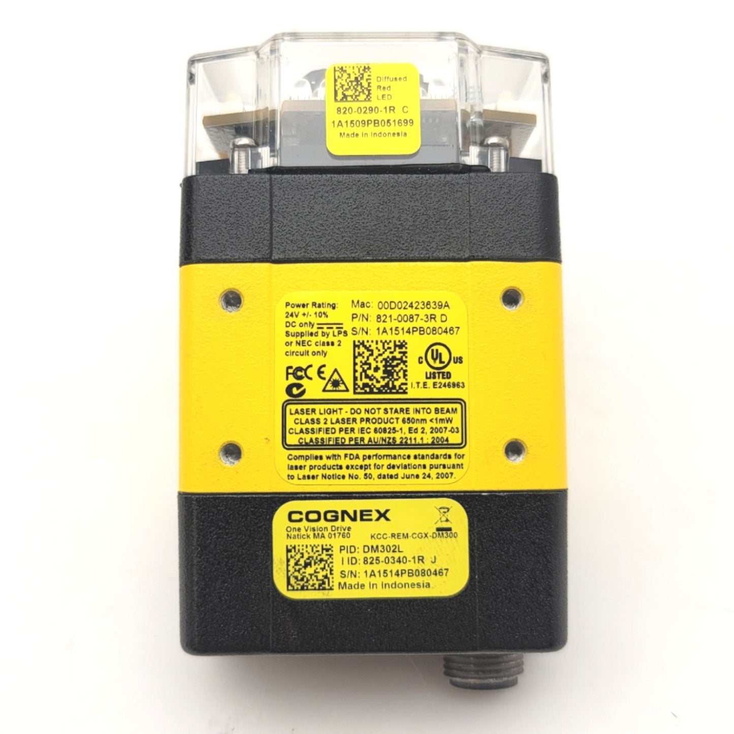 Used Cognex DM302L Dataman Barcode Scanner Liquid Lens 1280x1024@60FPS, 1DMax+, 24VDC