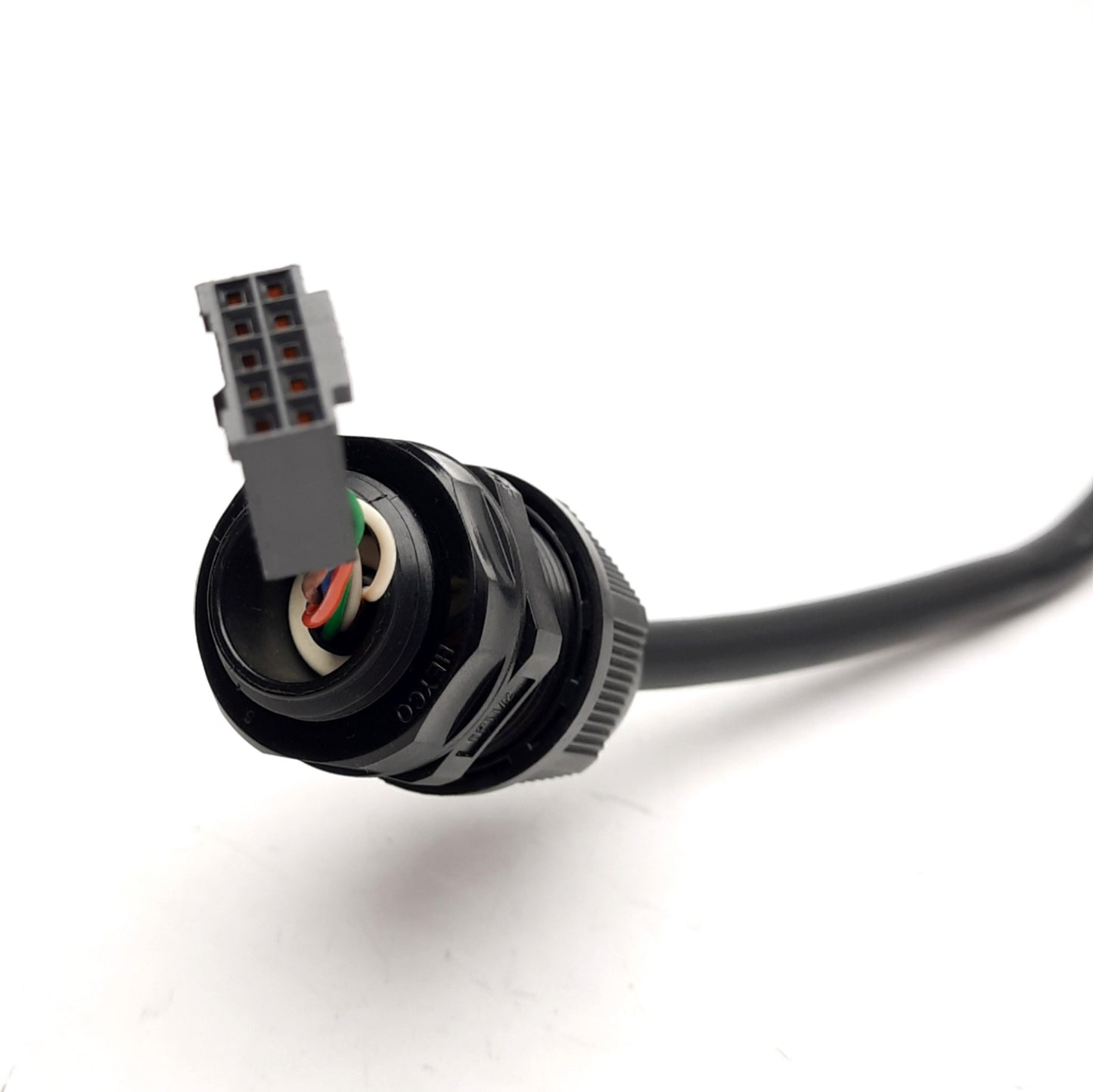 Used Omron STI 42661-0100 Light Curtain Receiver Cable 13-Pin Round to 10Pin IDC 10Ft