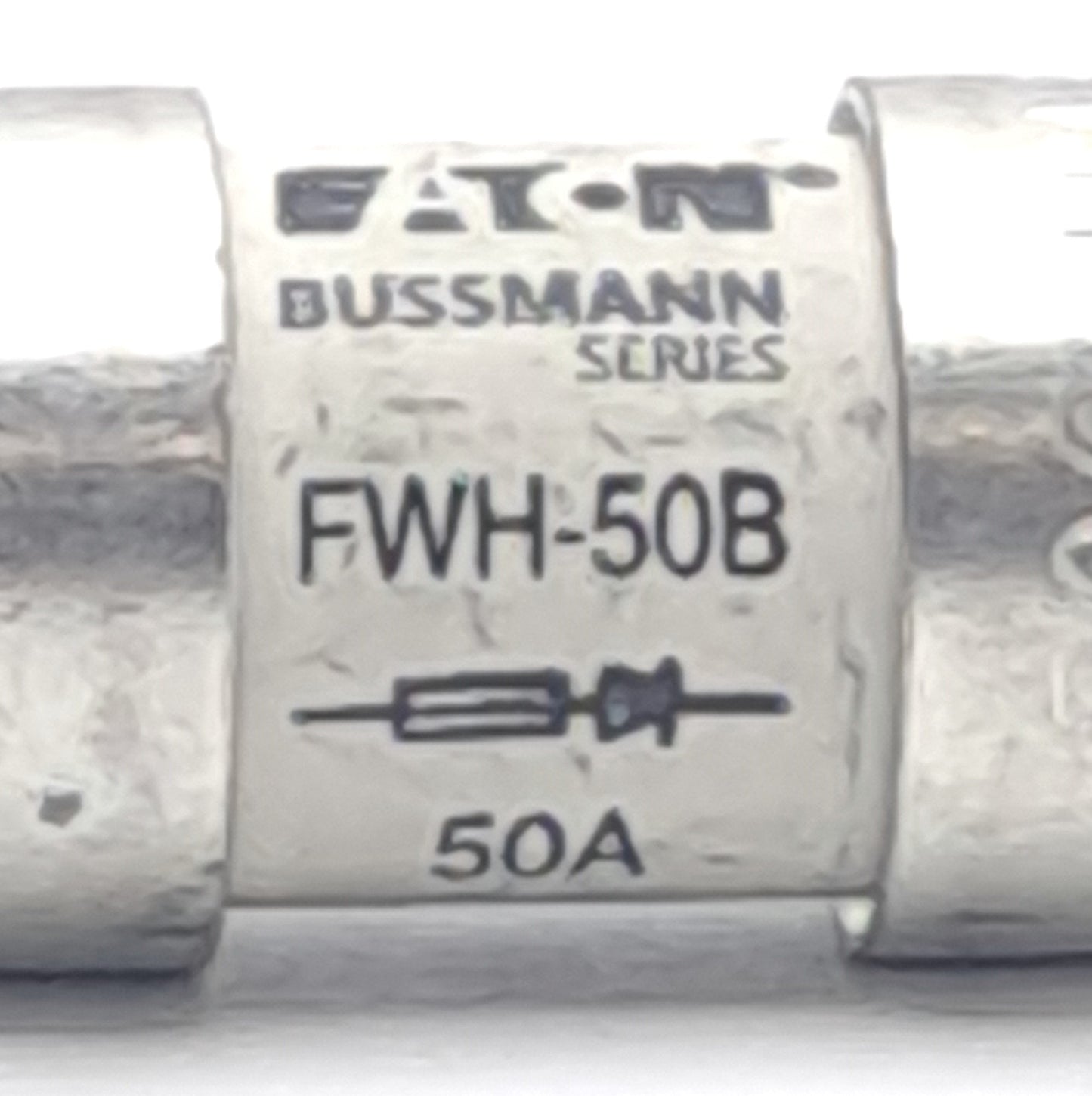 Used Bussmann FWH-50B High Speed Fuse, 50 Amp, 500VAC ~ 200kA, 50kA at 500VDC
