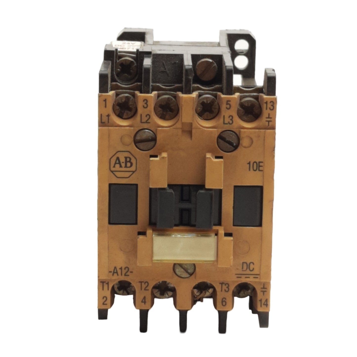 Used Allen Bradley 100-A12NZ243 Contactor, 3-Pole, 12A 600V AC, 24V DC Coil