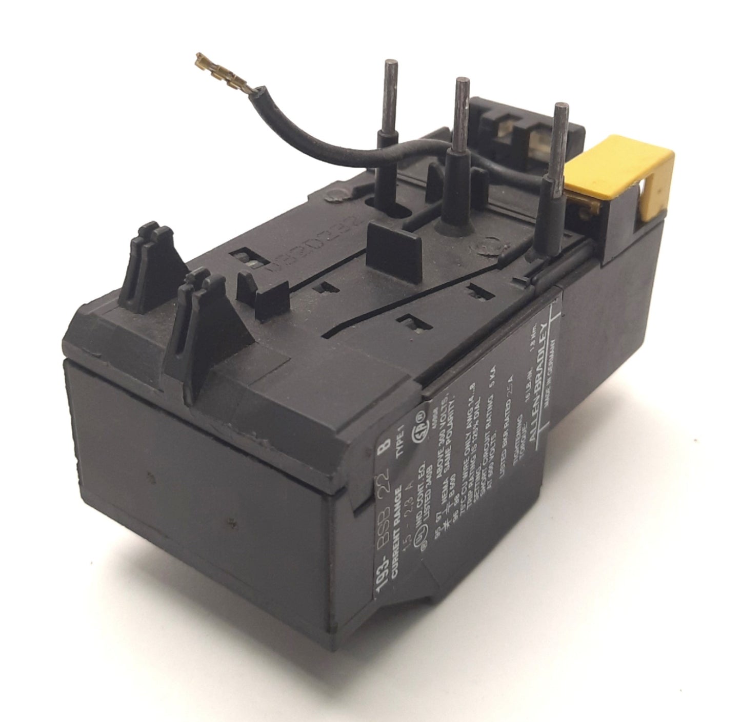 Used Allen-Bradley 193-BSB 22 B Overload Relay, 1.5-2.3Amp Range, 660V 10A Max