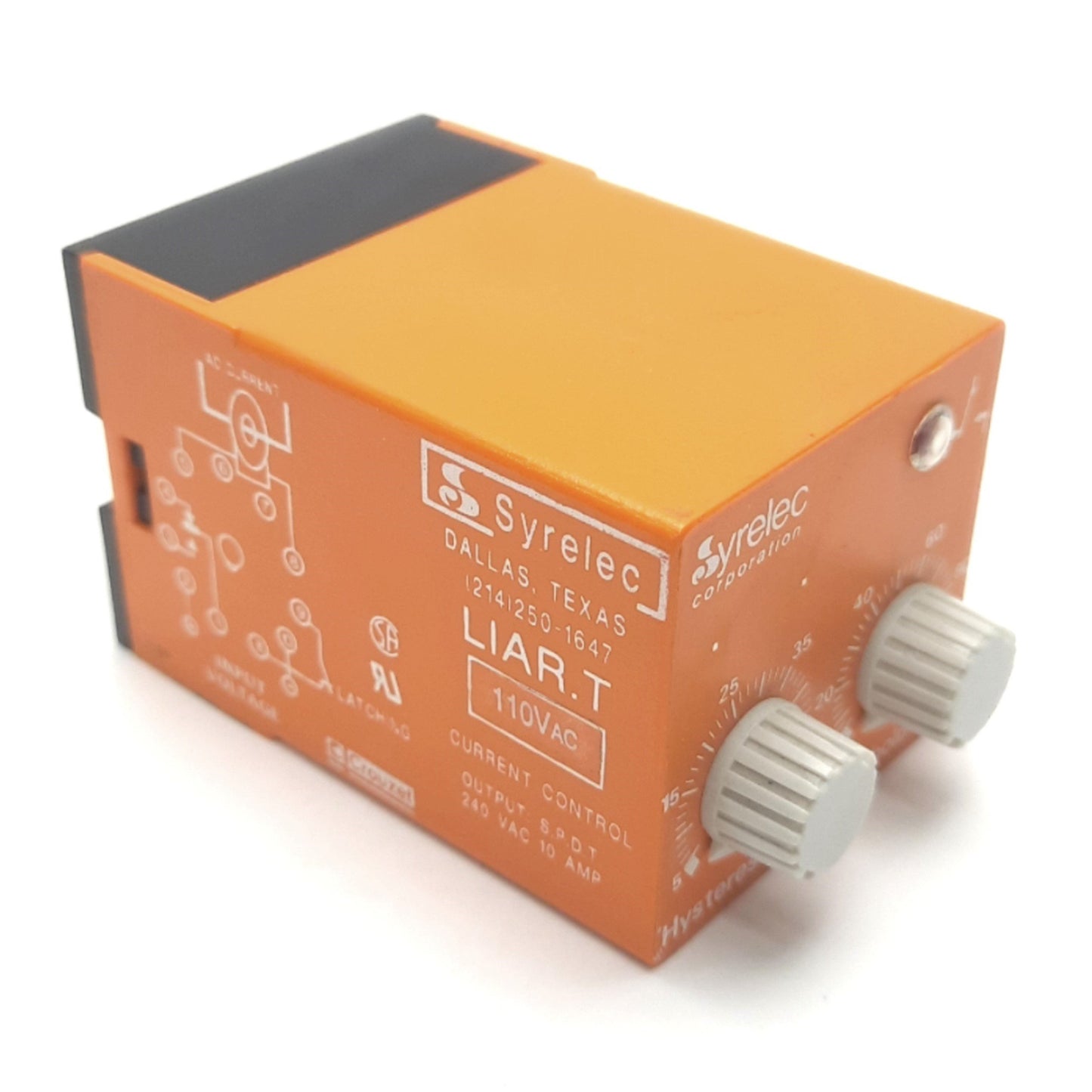 Used Crouzet LIAR.T-110VAC Current Control Relay 110VAC Max Input, SPDT 10A Output