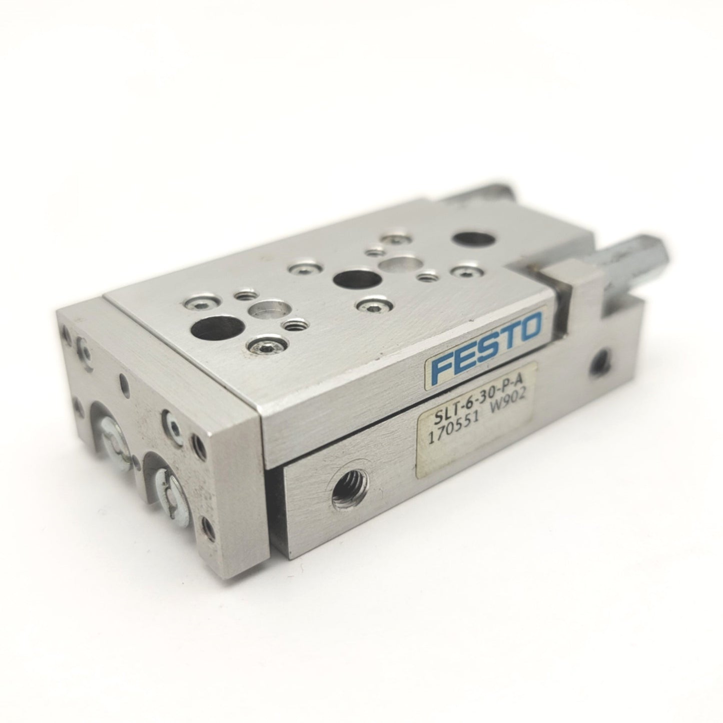 Used Festo SLT-6-30-P-A Miniature Guided Cylinder 30mm Stroke, 6mm Bore, 1.5-10 bar
