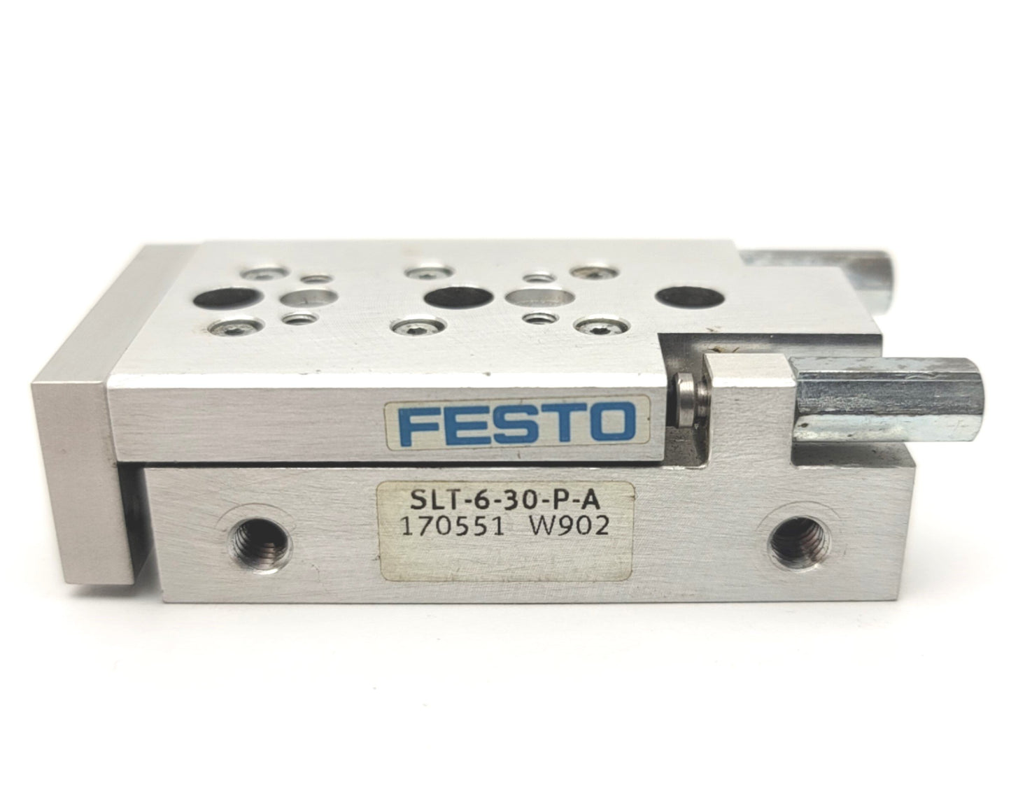 Used Festo SLT-6-30-P-A Miniature Guided Cylinder 30mm Stroke, 6mm Bore, 1.5-10 bar
