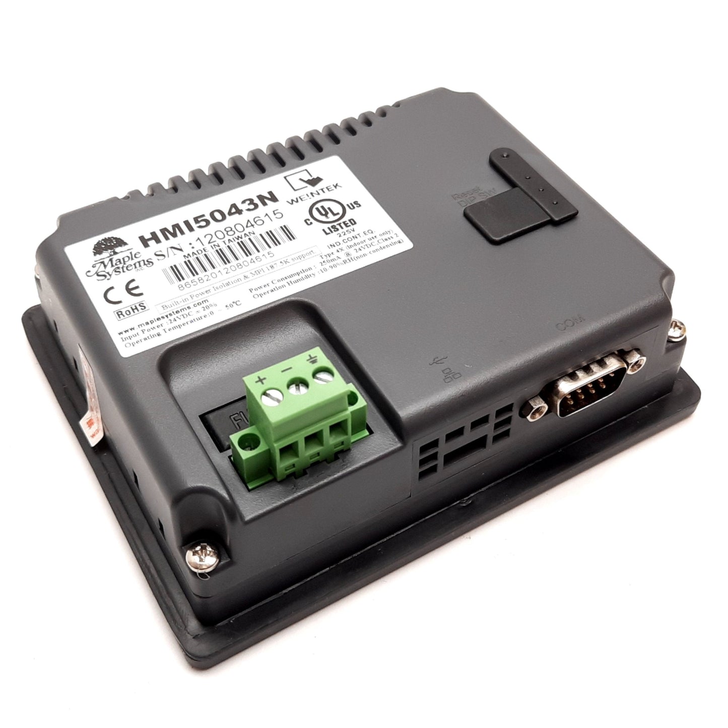 Used Maple Systems HMI5043N Touchscreen Machine Interface 4.3" Color TFT RS-232 24VDC