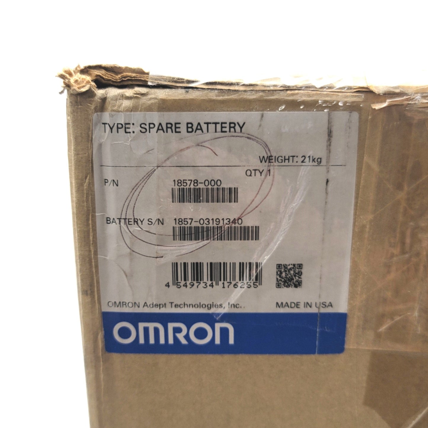 New Other Omron 18578-000 Spare Battery For LD Series Autonomous Mobile Robot, 72Ah