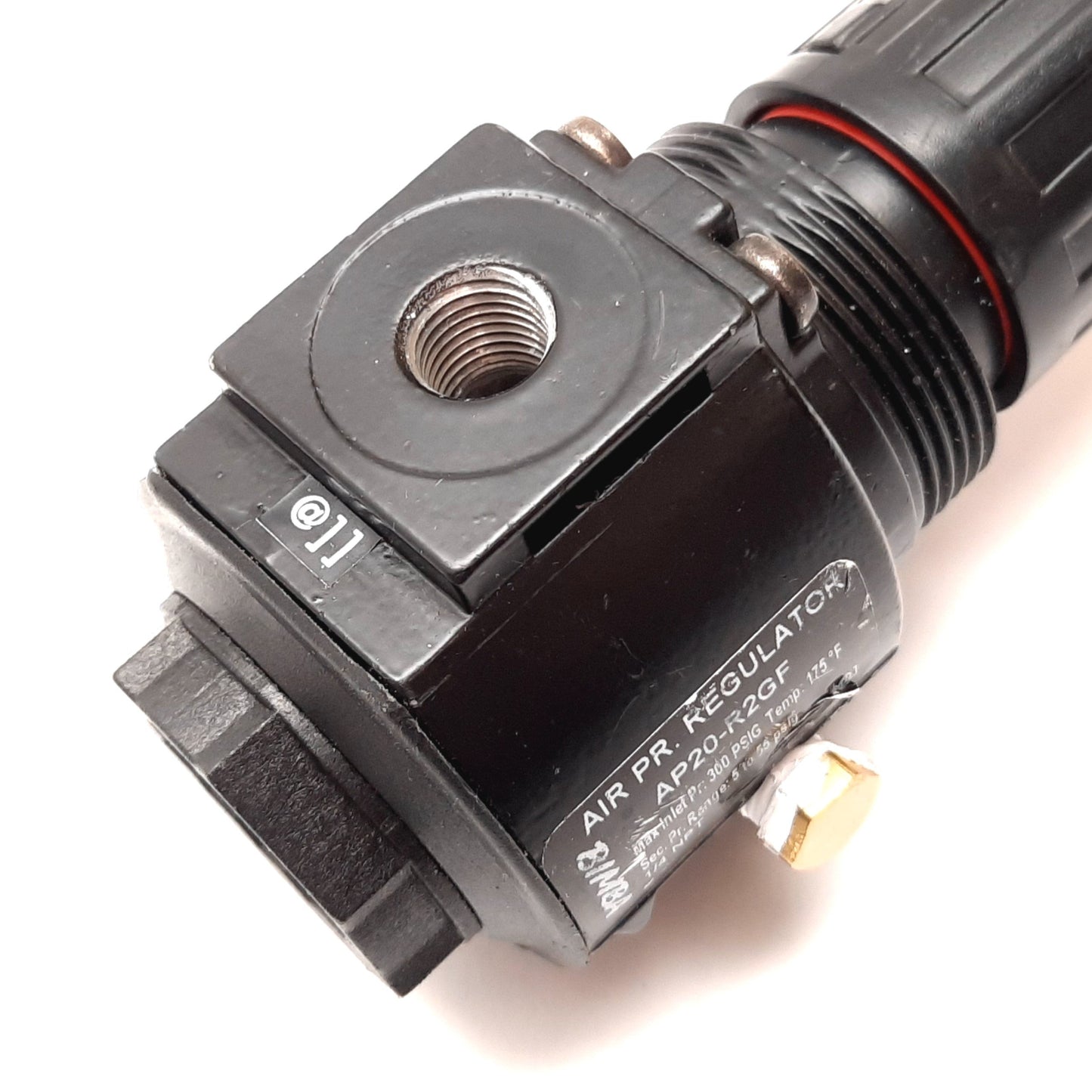 Used Bimba AP20-R2GF Pressure Regulator, Input: 300psi Max, Output: 5-55psi, 1/4" NPT