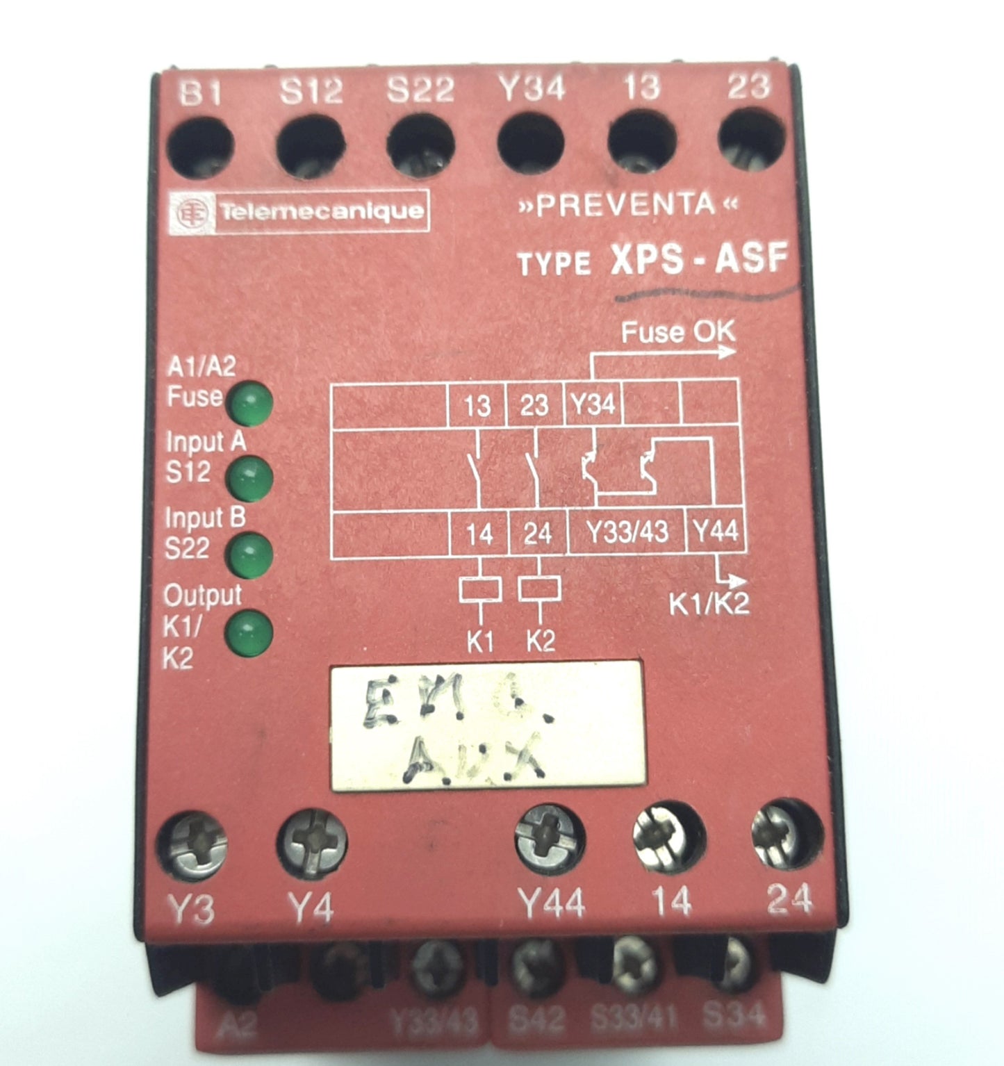 Used Telemecanique XPSASF5142 Preventa Safety Relay 24v AC/DC Supply, 2NC Outputs
