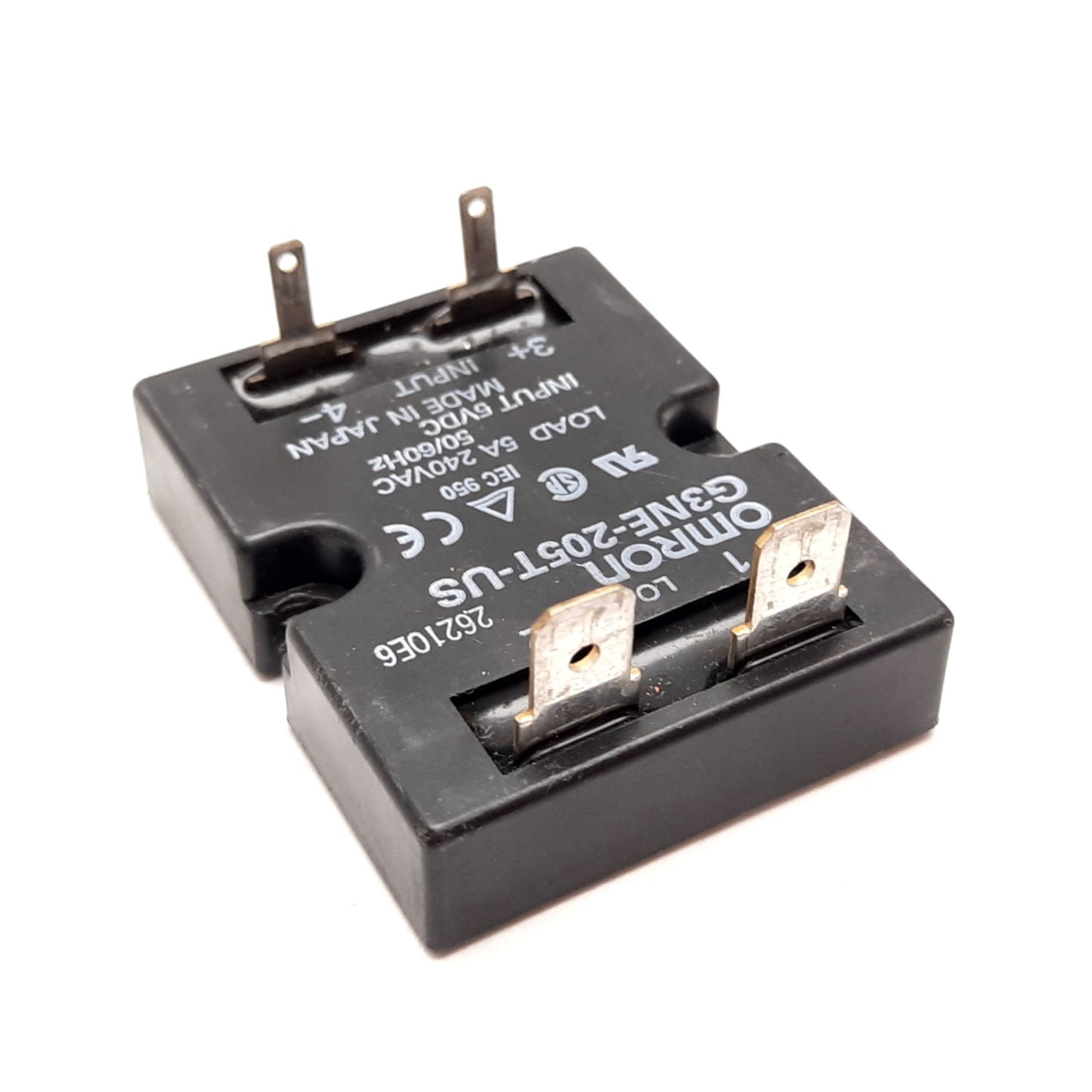 Used Omron G3NE-205T-US Solid State Relay, Control: 5VDC, Contact: 240VAC 5A