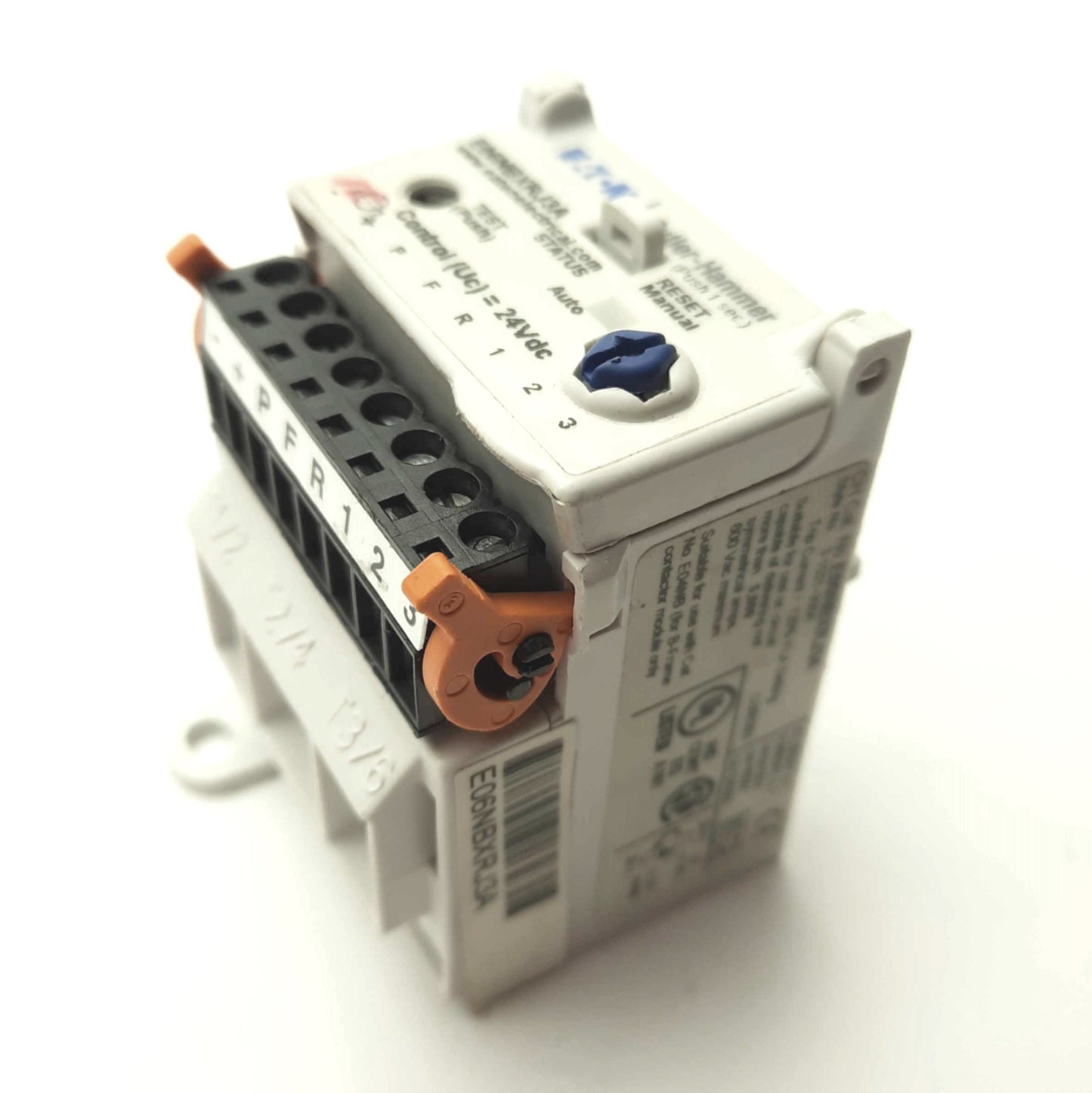 Used Eaton E06NBXRG3A IEC Overload Relay/Contactor Controller, 24VDC, 6.3-20A *Mount*