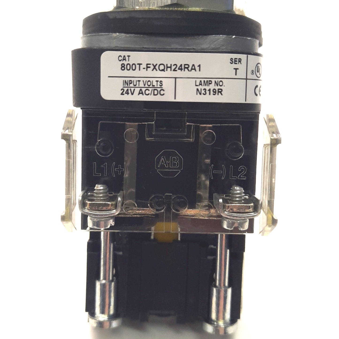 Used Allen-Bradley 800T-FXQH24RA1 LED Illuminated E-Stop Push/Pull, Red, 1NO 2NC