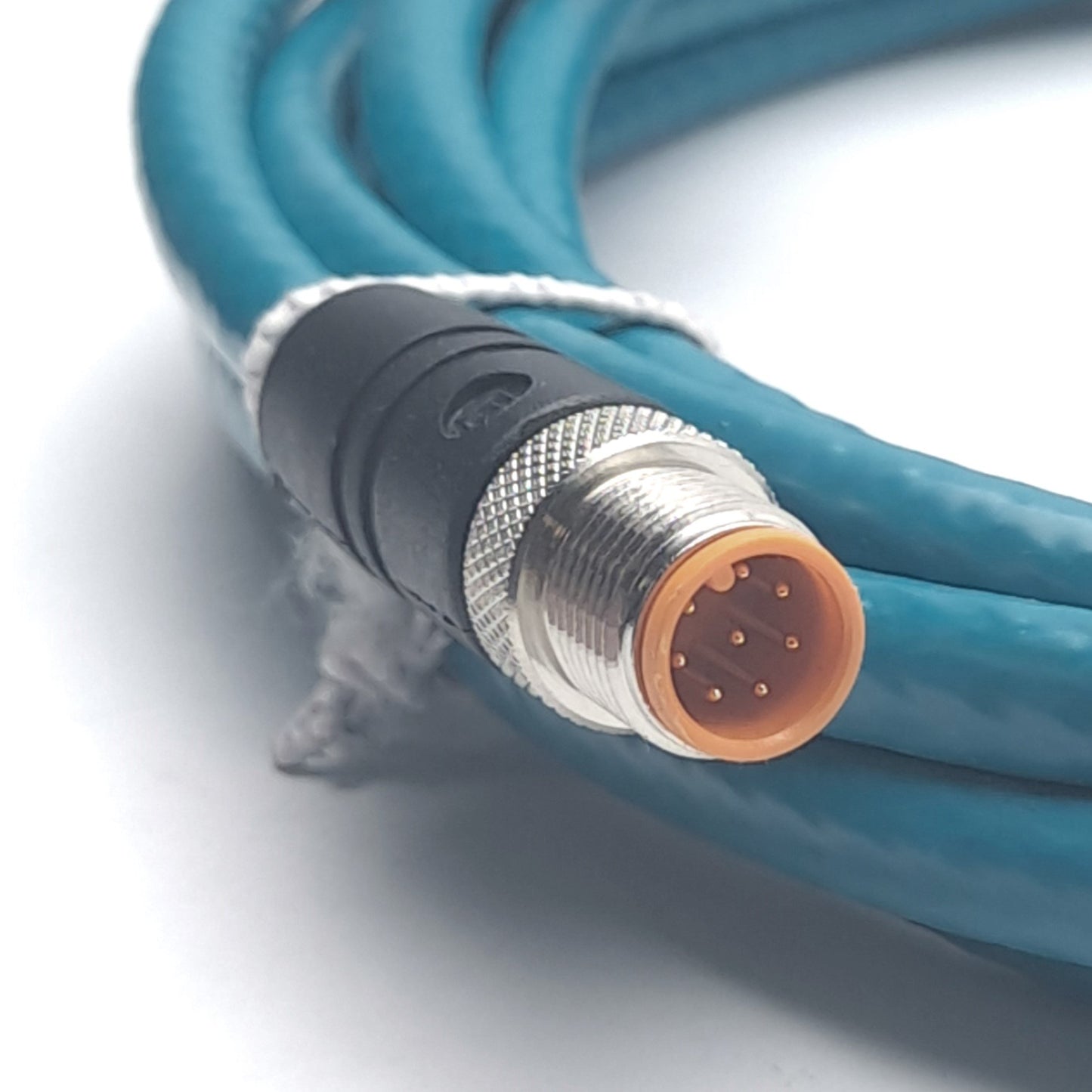 Used Lumberg Automation 0985 656 100/5M Cat 5e Ethernet Cable, 8-Pin Male M12 to M12
