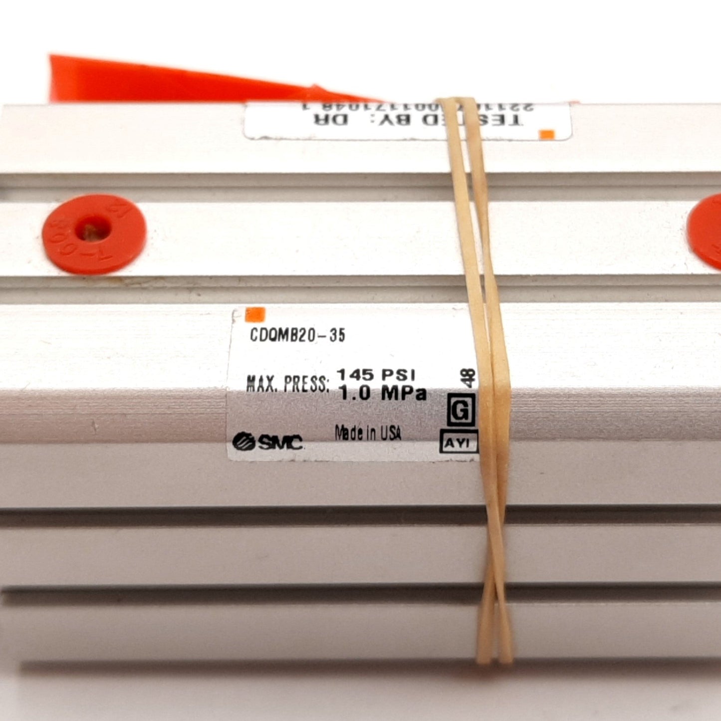 New SMC CDQMB20-35 Guided Cylinder, Bore: 20mm, Stroke: 35mm, 1.0MPa, M5x0.8
