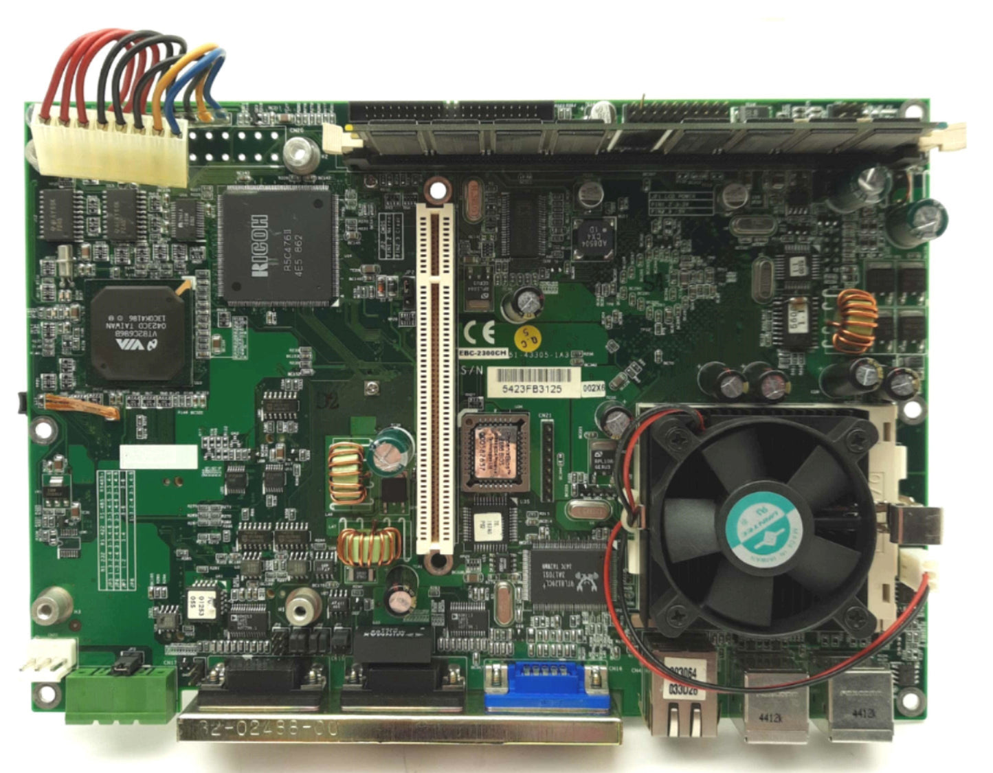 Used PLOTECH EBC-2300CH51-43305-1A3 HMI Motherboard VIA C3 800MHz CPU 512MB RAM 24VDC