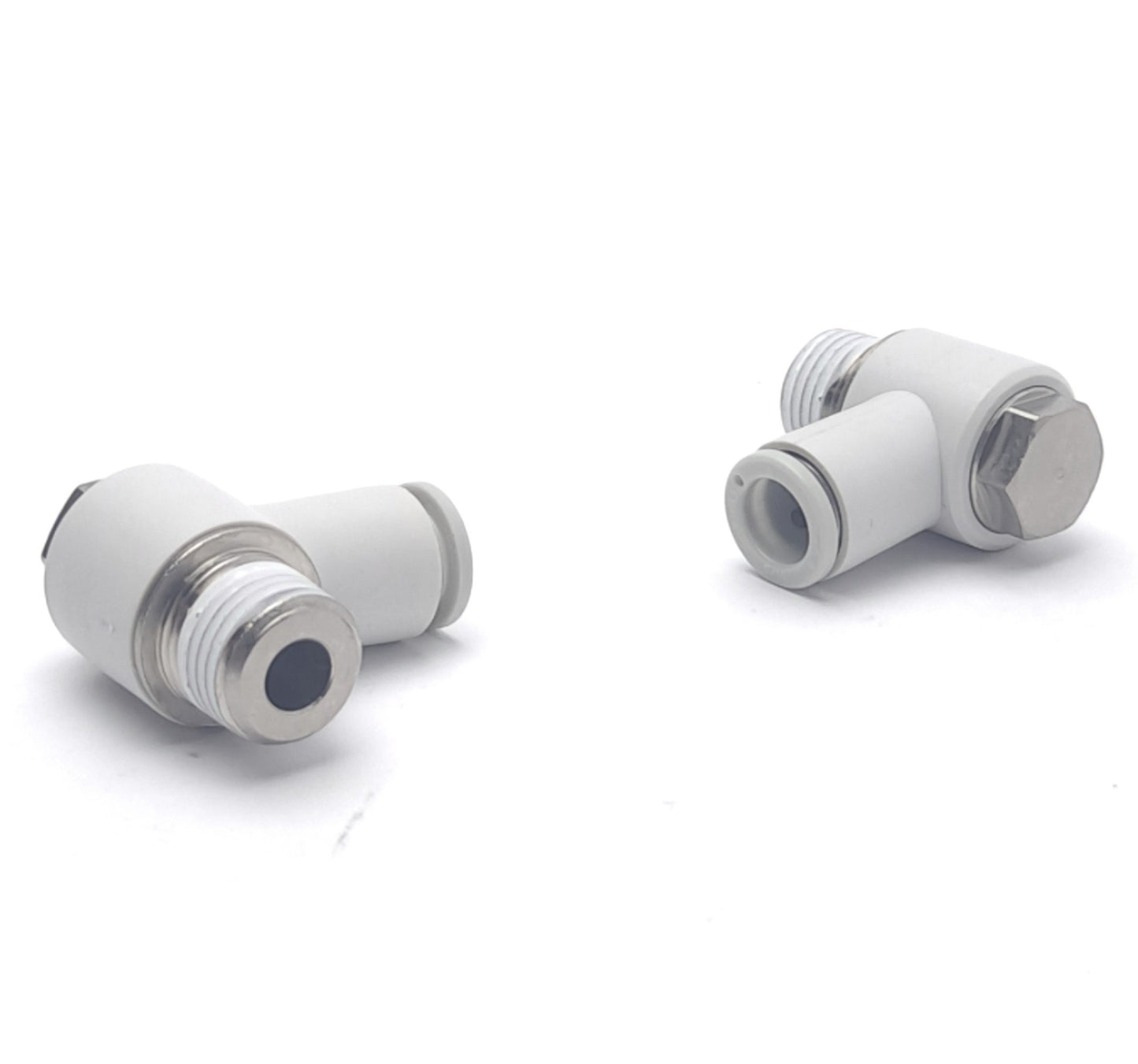 New Lot of 6 SMC KQ2V08-02NS Pneumatic Universal Male Elbow Air Fittings 8mm Tubing