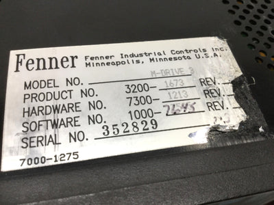 Used Fenner Contrex M-Drive 3 Digital DC Motor Speed Control 2HP, 4-16A, 230VAC