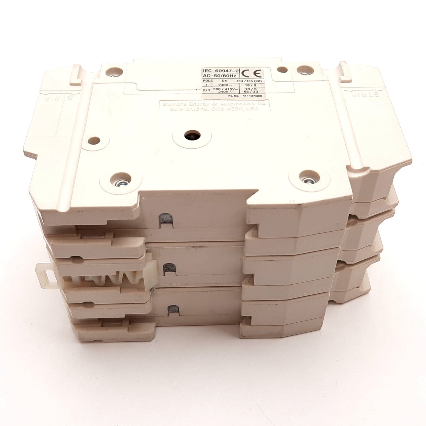 New Siemens CQD315 Circuit Breaker, 3-Pole, Rating: 15A 480Y/277VAC, DIN Rail Mount