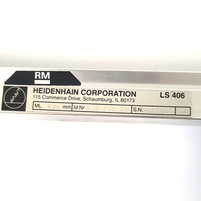 Used Heidenhain LS 406 Linear Encoder Measuring Length: 570mm,Total 708mm, 262 181 26