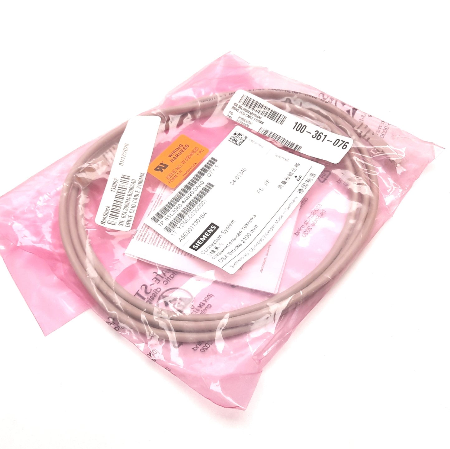 New Siemens 6SL3060-4AB20-0AA0 Sinamics Drive-CLiQ Cable, For S110 S120 Drives, 2.1m