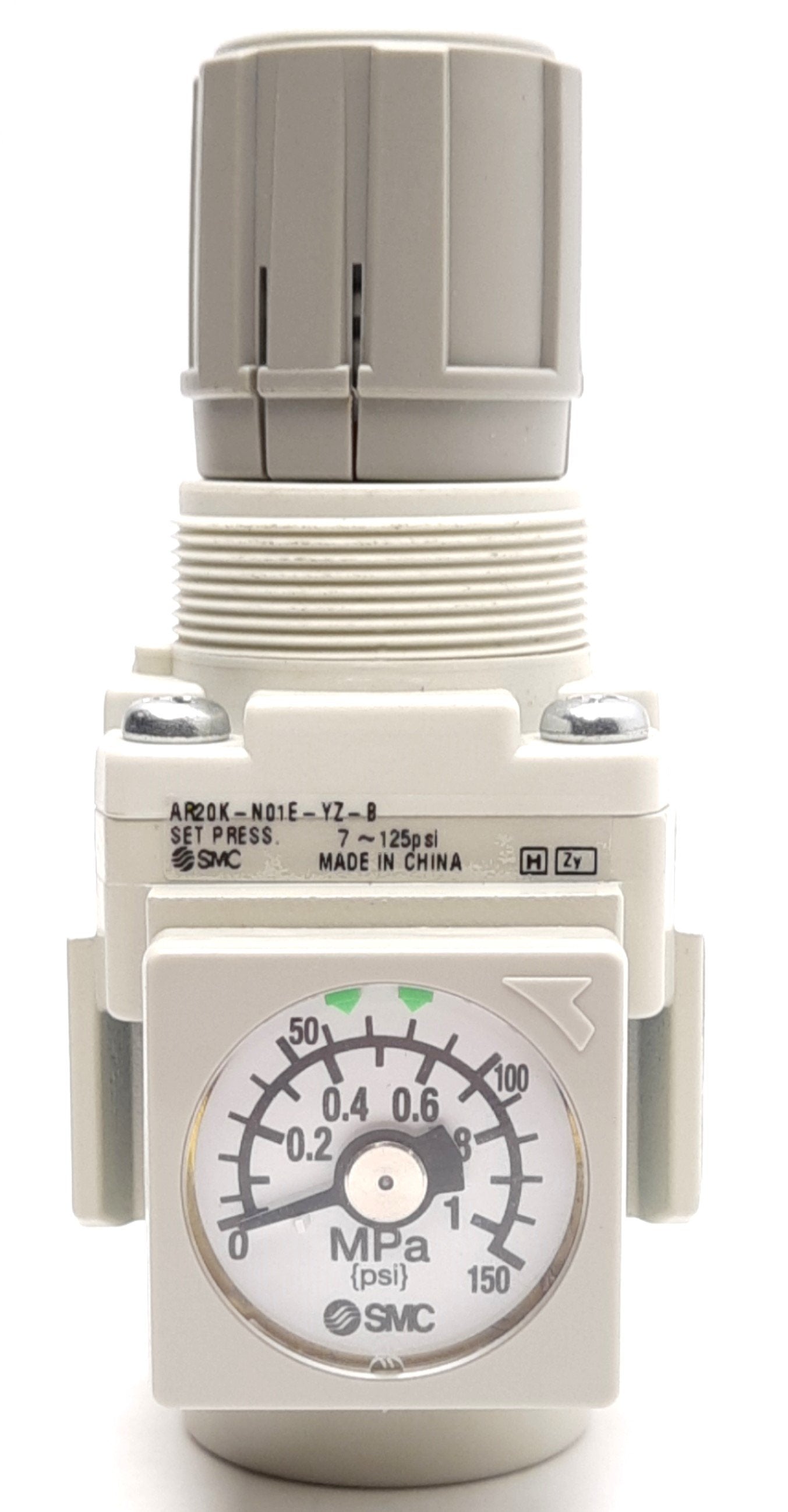 New SMC AR20K-N01E-YZ-B Regulator w/Backflow Function 1/8" NPT 7~125psi 150psi Max
