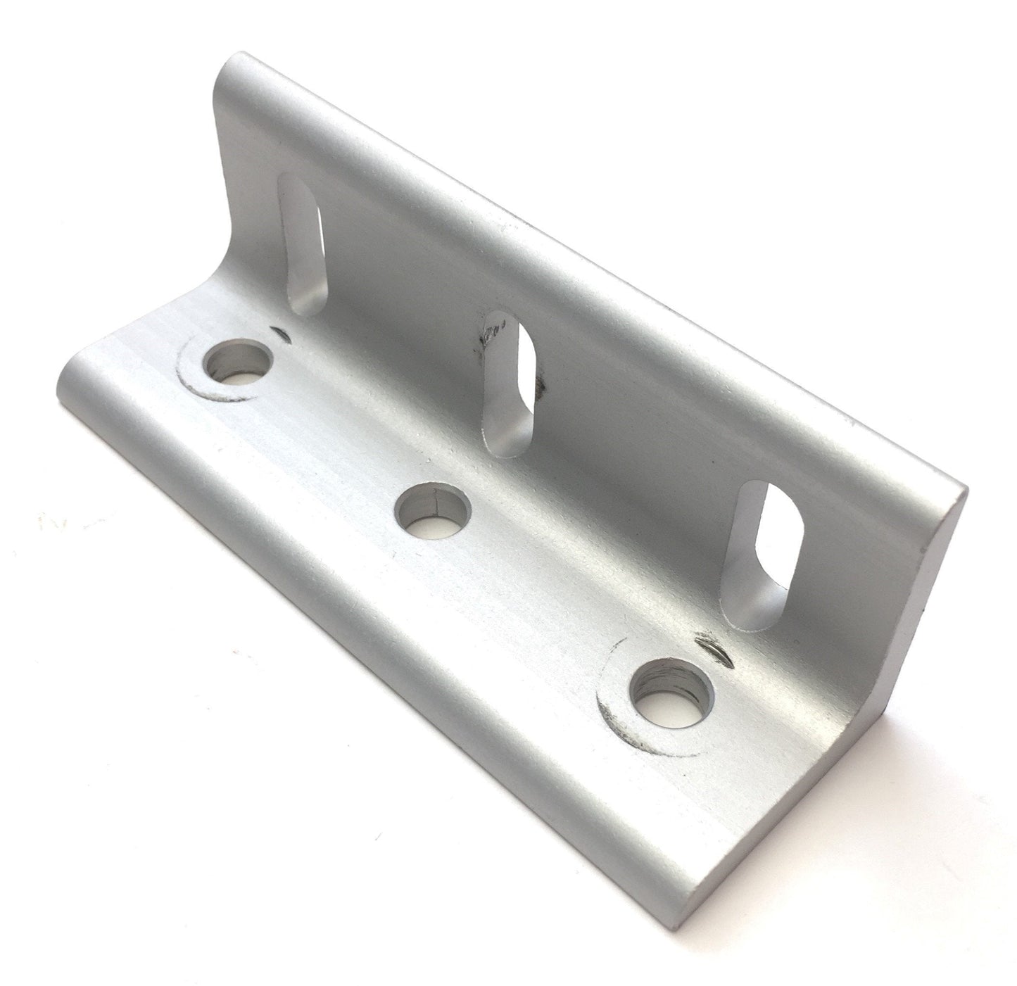 Used Lot of 4 80/20 4296 Aluminum Extrusion Inside 90 Degree Corner Brackets, 6-Hole