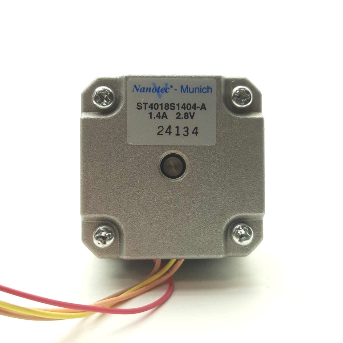 Used Nanotec ST4018S1404-A Stepper Motor, 1.8ø, 4-Wire, .2Nm, 2.8VDC 1.4A, NEMA 17