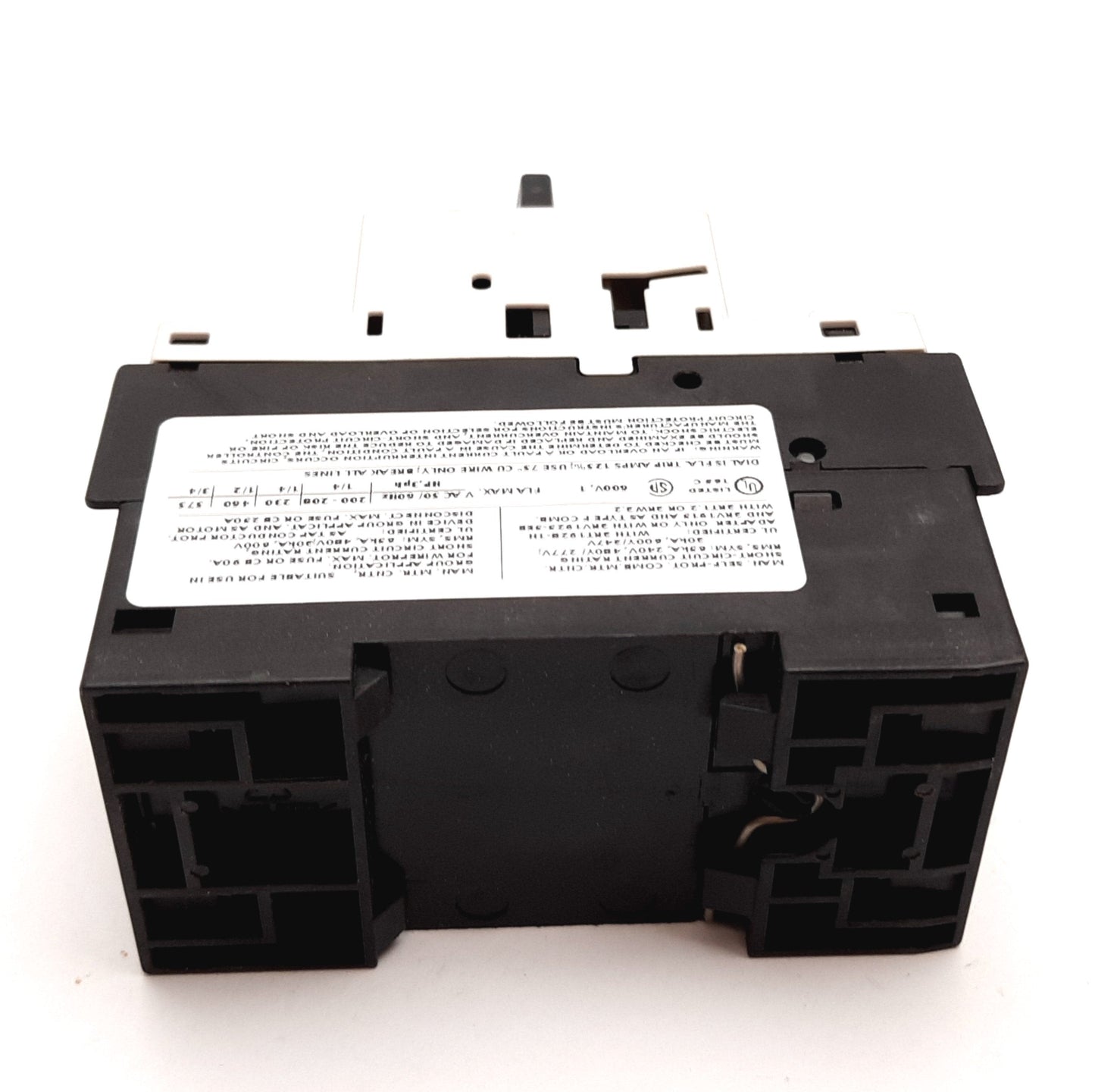 Used Siemens 3RV1021-0JA10 Motor Starter Protector, 3-Pole, 0.7-1A, 600VAC, DIN Rail