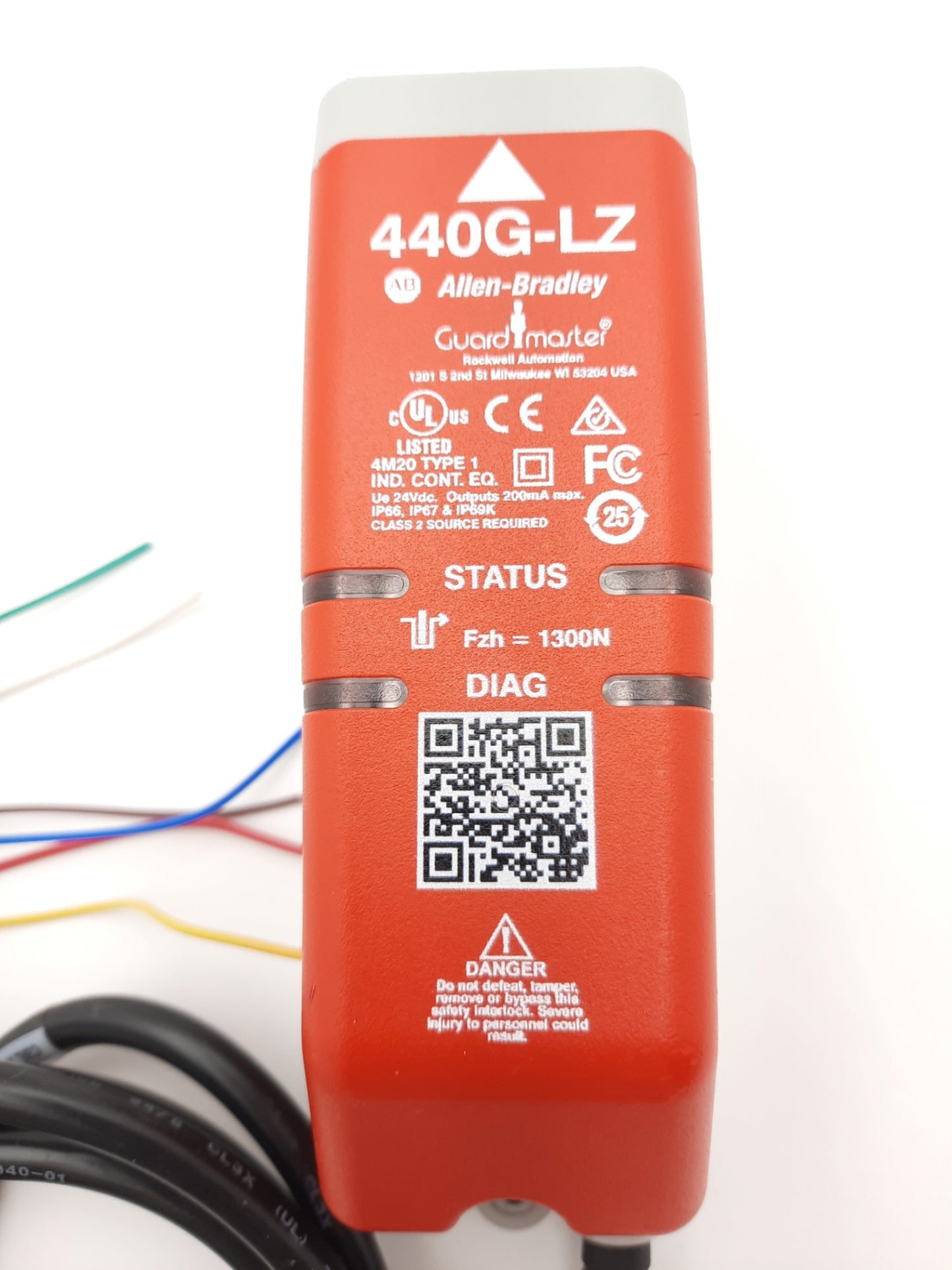 Used Allen-Bradley 440G-LZS21STLH Guardmaster Safety Interlock Switch w/RFID Actuator
