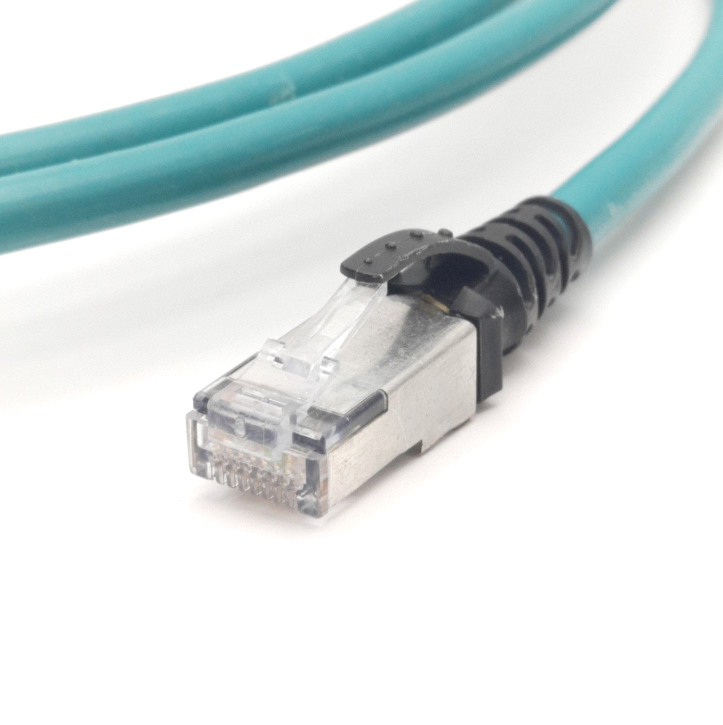 Used Allen-Bradley 1585D-M4UBJM-2 Ethernet Cable Cord M12 4-Pin to RJ45 Connector, 2m