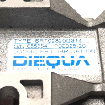 Used Varvel SRT02820G314 Diequa Worm Gear Size 28, 20:1 Reduction, Universal Mount