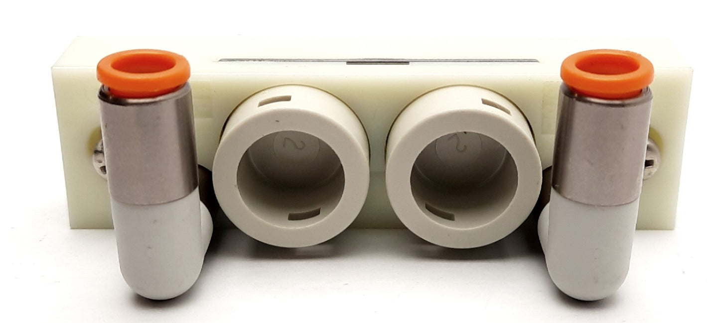 New – Open box Lot of 2 SMC SY70M-6-1AR-00 Pneumatic Port Block Assy, 1/4" P2C For SY5000 MFLD