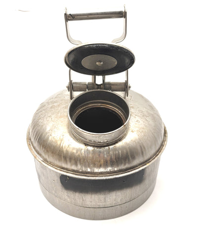 Used Eagle Justrite 1323 Stainless Steel Disposal Safety Can 2.5G