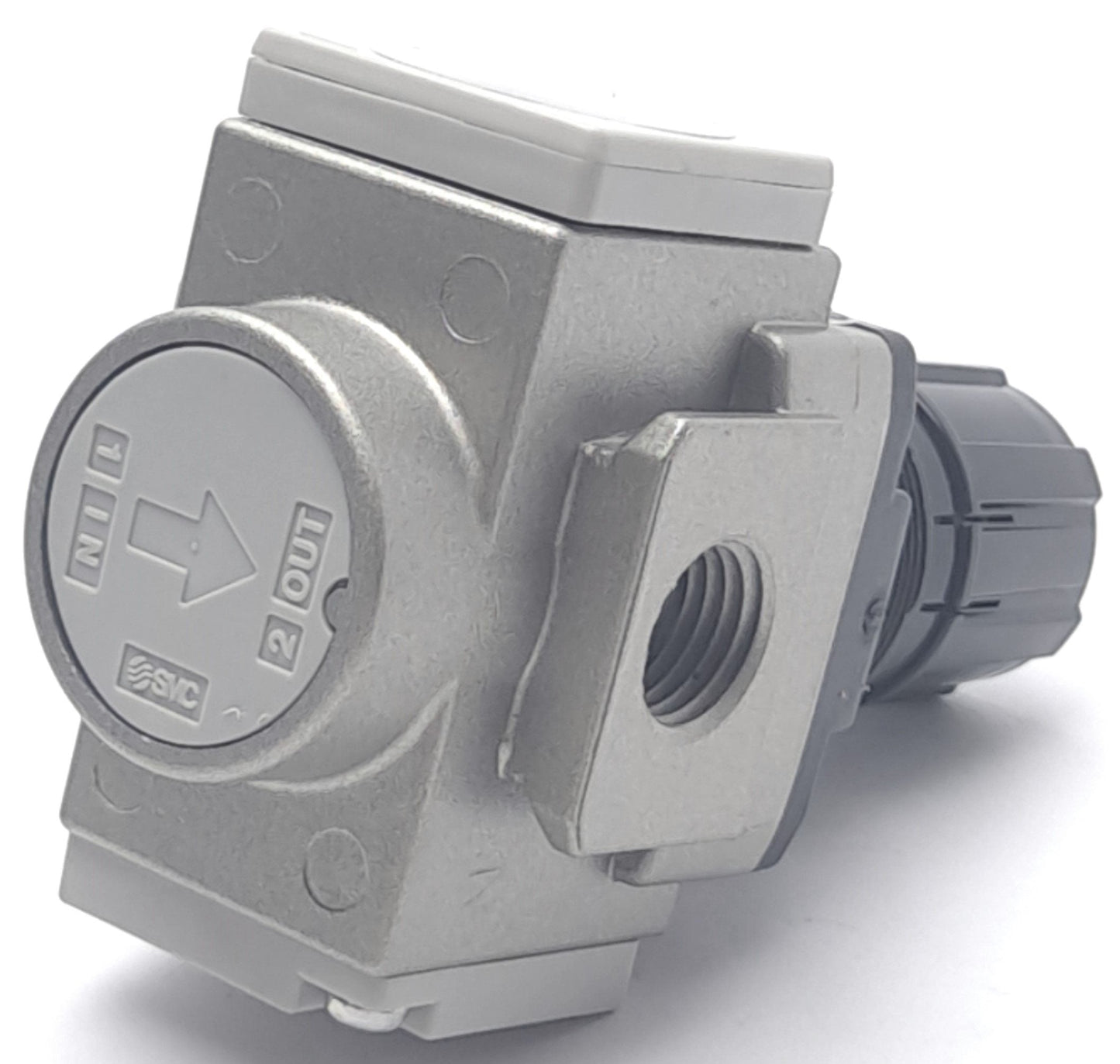 New SMC AR20-N02E-RZ AR20P-270AS Regulator With 150 PSI Gauge, 1/4" NPT, 7-125 Psi