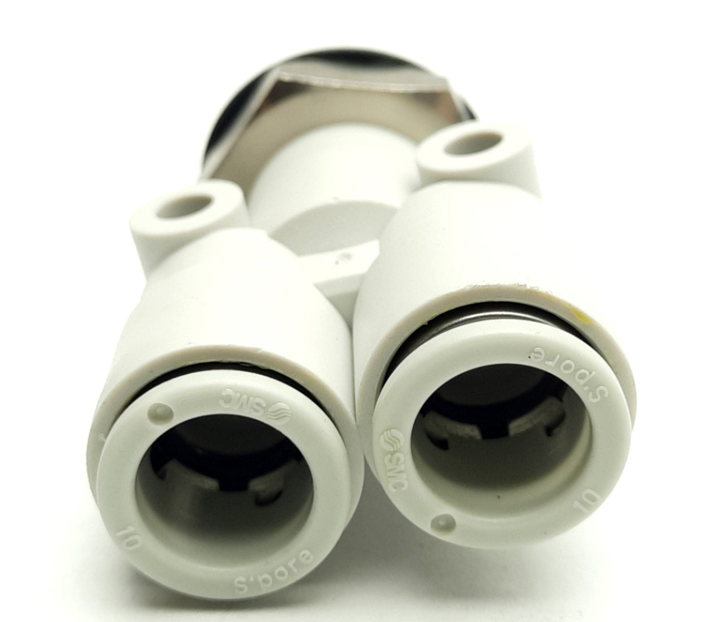 New – Open box Lot of 4 SMC KQ2U10-U04N Y Push to Connect Fittings, 2x 10mm Tube to 1/2"R Male