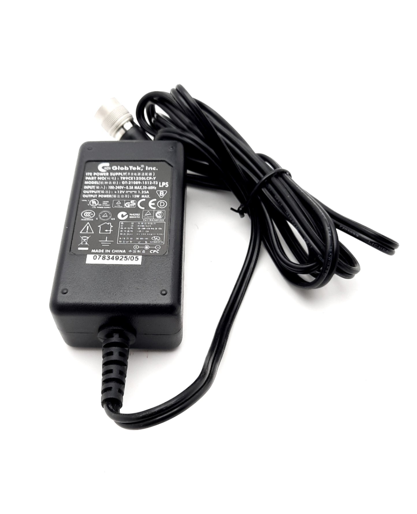 New GlobTek GT-21089-1512-T3 Power Supply For Sony XC Series Cameras 12-Pin Female