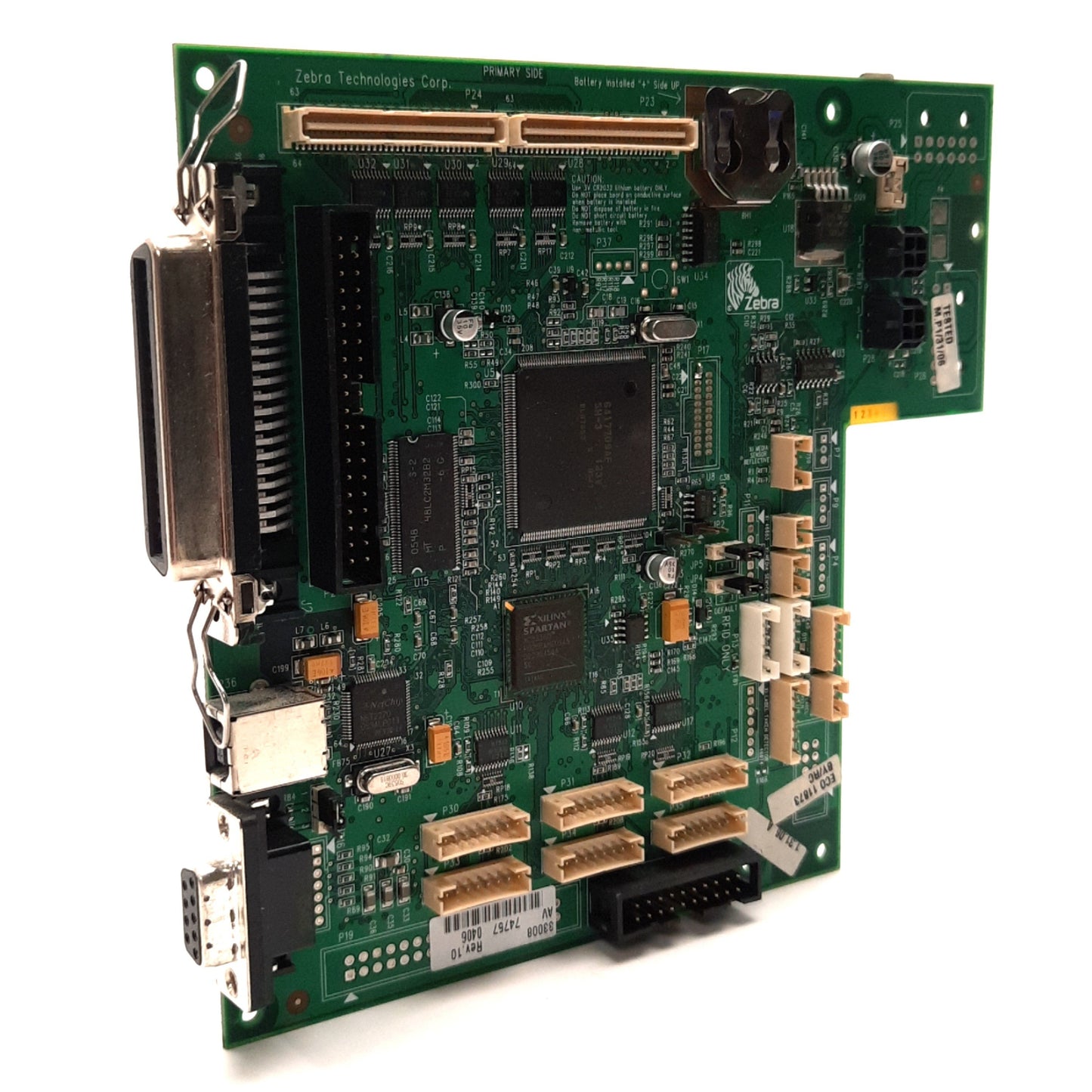 Used Zebra 33008 Rev 10 Main Control Board For 90/140/170 XI III+ Printer, Serial USB