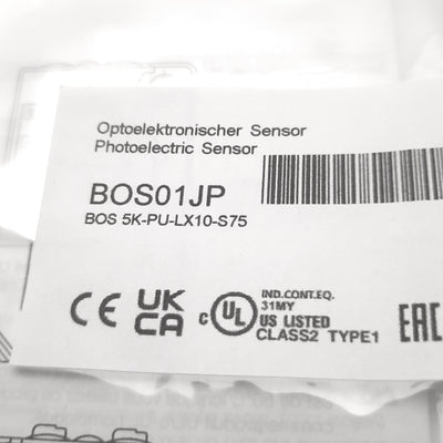New Balluff BOS 5K-PU-LX10-S75 Photoelectric Sensor Set 24v DC, 30m Range, PNP NO/NC