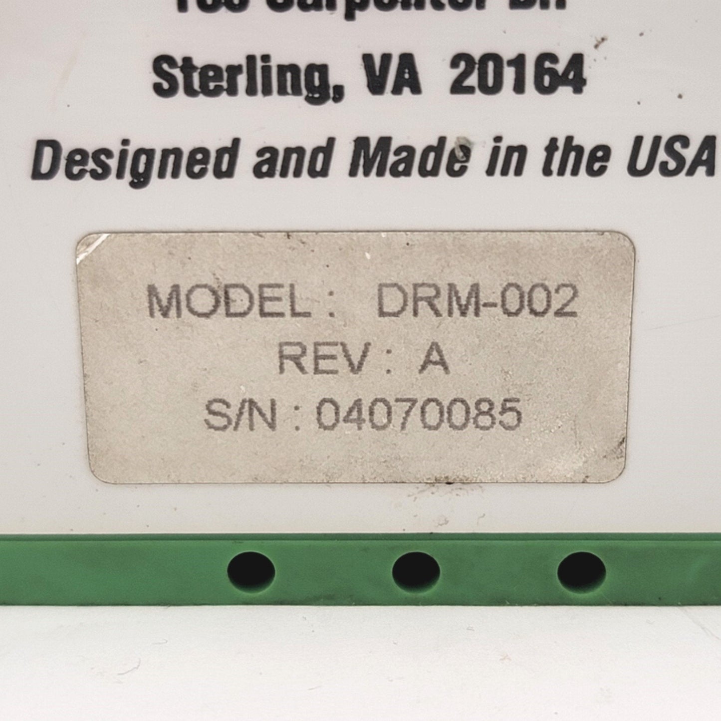 Used EIT DRM-002 Rev A UV Intensity Monitor With Alarm 0-10VDC Output, 24VAC/DC