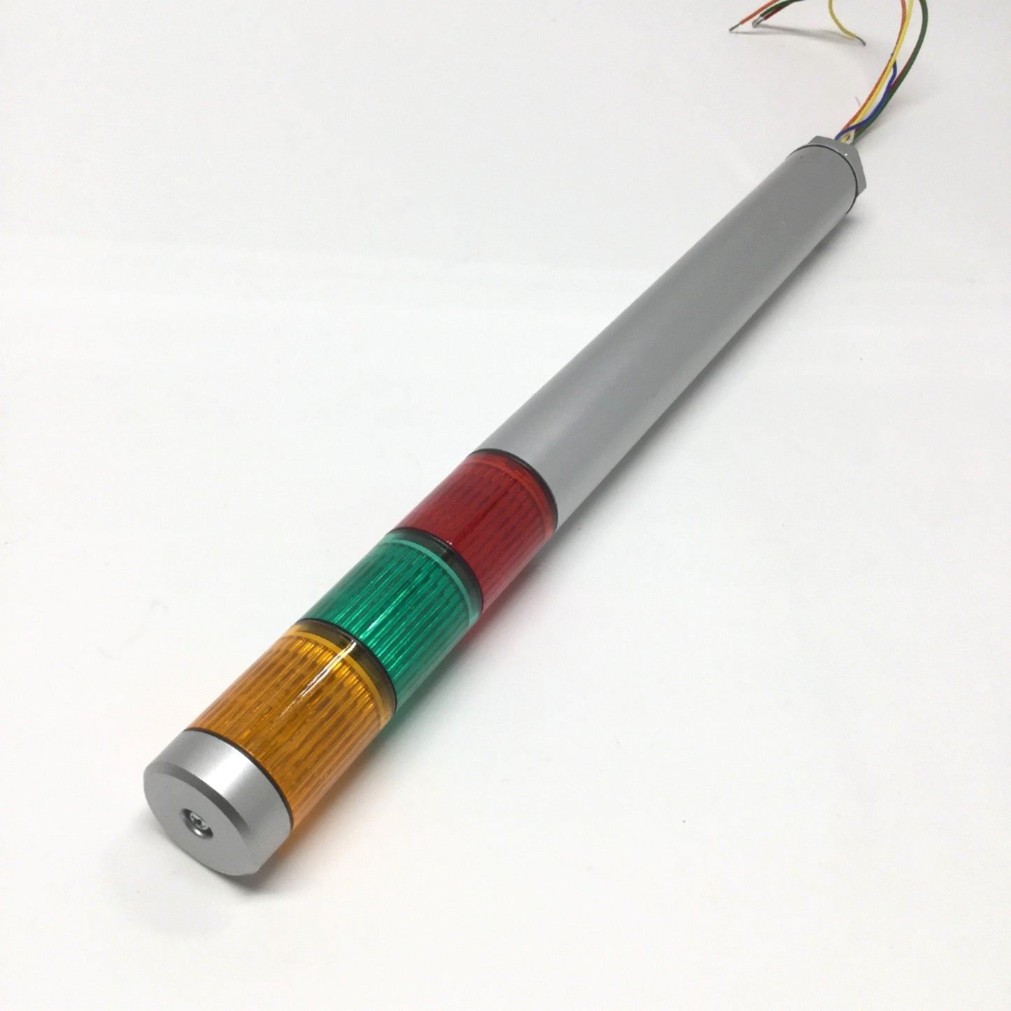 Used Patlite MP-302-YGR Signal Tower LED Alarm Stack Light Amber, Red, Green 24V