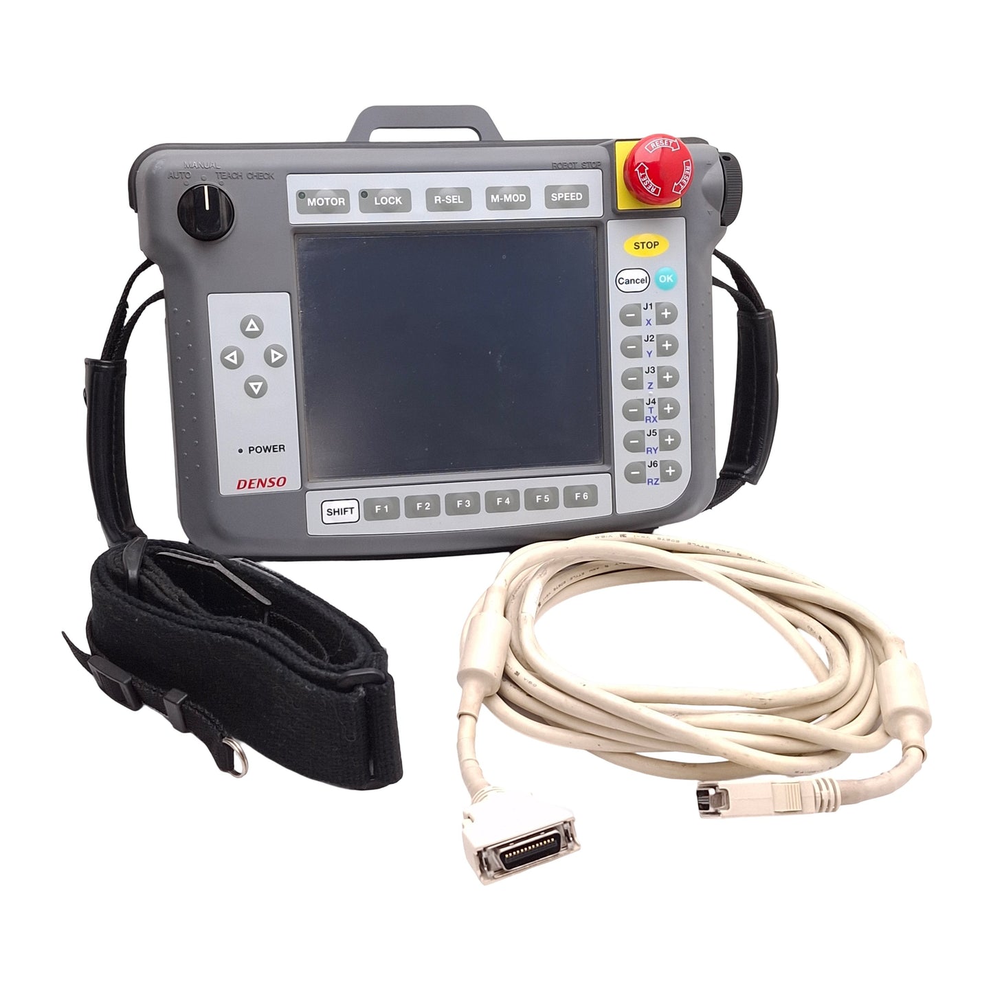 Used Denso TP-RC5-1 RC5 Controller Robot Teaching Pendant 6 1/2" LCD 640x480 w/Cable