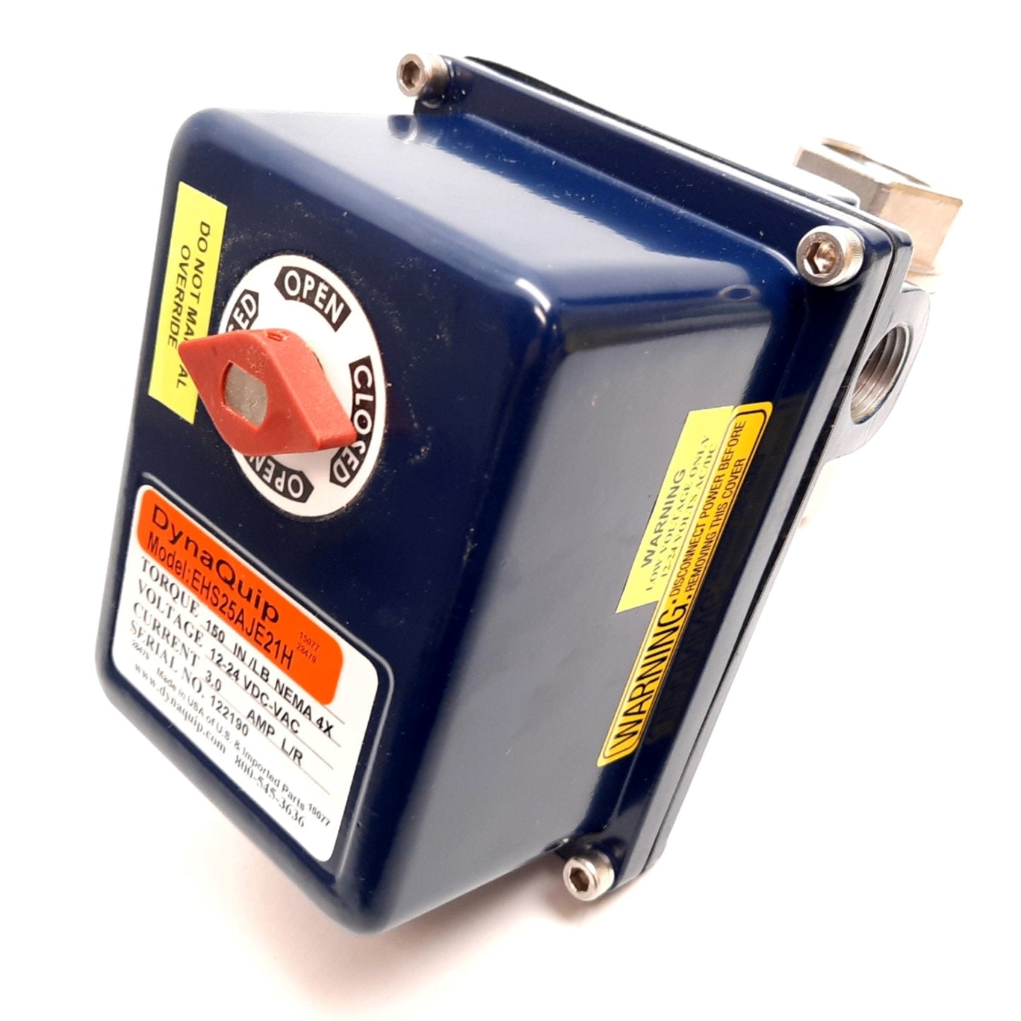 New DynaQuip Controls EHS25AJE21H Electric Ball Valve, Voltage: 12-24VDC/VAC